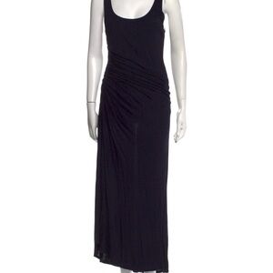 A.L.C. Scoop Neck Ruched Long Dress
